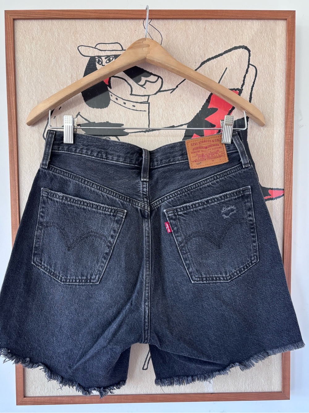 Levi's Women's Black Cutoff Denim Shorts